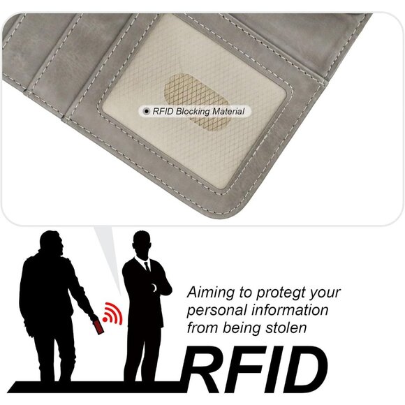 Wallet Case for iPhone 12 Pro Max Wireless Charging RFID Blocking Leather Case - Picture 6 of 8